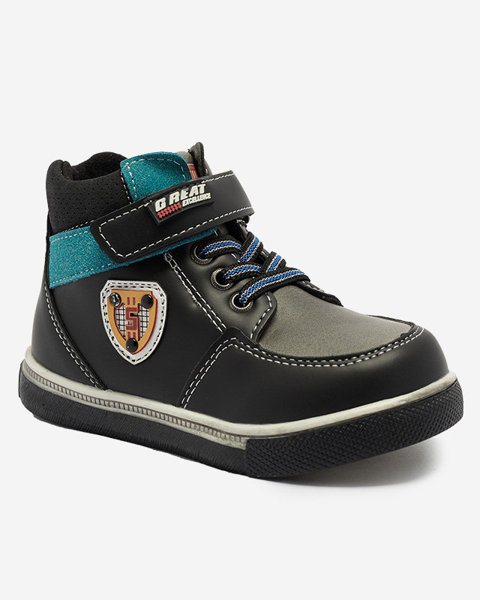 OUTLET Чорні черевики для хлопчиків Wiasio- Взуття