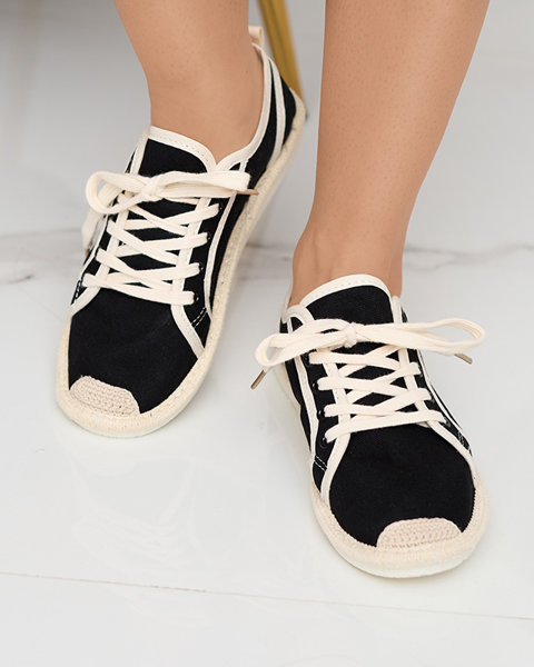 OUTLET Чорні жіночі плетені кросівки Mokida - Взуття