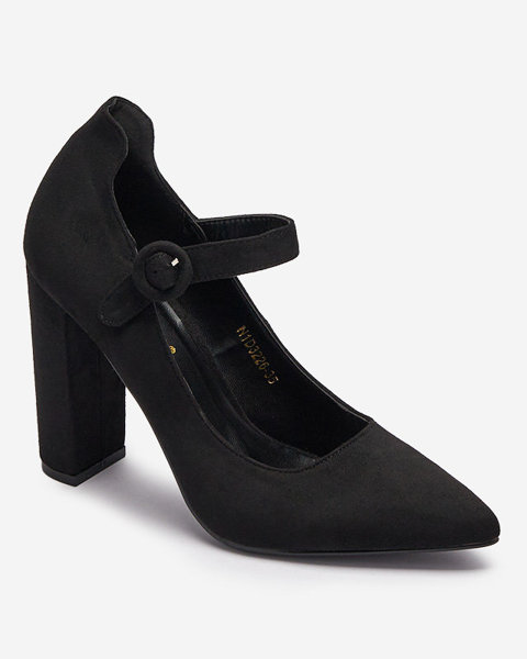 OUTLET Чорні жіночі туфлі-човники на стійці Halmmi-Footwear