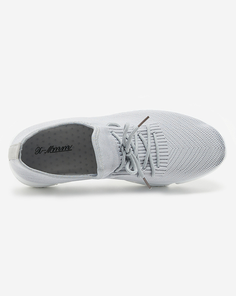 OUTLET Світло-сіре чоловіче текстильне спортивне взуття Apoko - Взуття