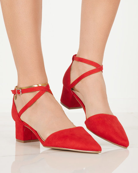 OUTLET Жіночі червоні босоніжки на стовпі Crisco - Взуття