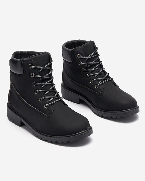 OUTLET Жіночі утеплені черевики-трапери чорного кольору Fanhet- Footwear