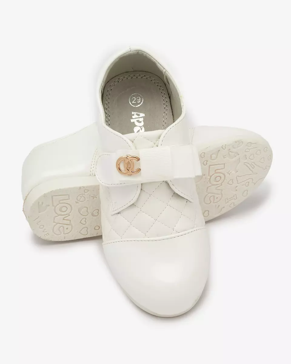 Півчеревики білі стьобані з екошкіри Mawert- Footwear
