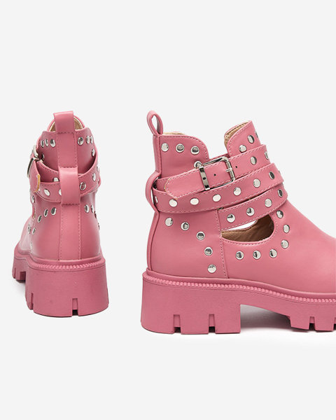 Рожеві жіночі чоботи зі стразами Socogi - Взуття