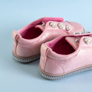 Рожевий дитячий сліп на кросівках з перлами Мерена - Взуття