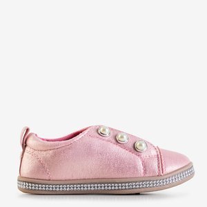 Рожевий дитячий сліп на кросівках з перлами Мерена - Взуття