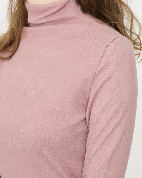 Рожевий жіночий светр напівводолазка - Одяг