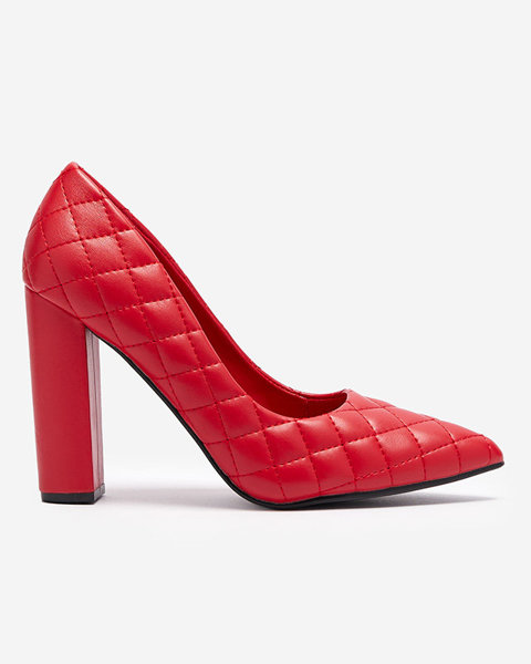 Royalfashion Червоні жіночі туфлі-човники з тисненням Torosa