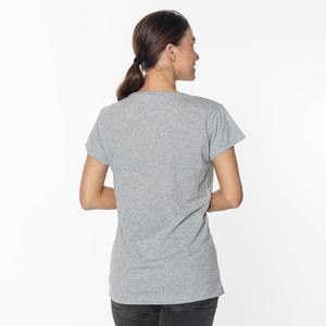 Сіра жіноча футболка з принтом