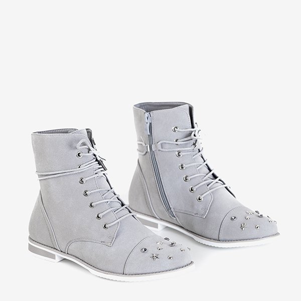 Сірі жіночі черевики з прикрасами Matildat - Взуття