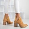 Світло-коричневі жіночі ботильйони з вирізами Cintura - Взуття