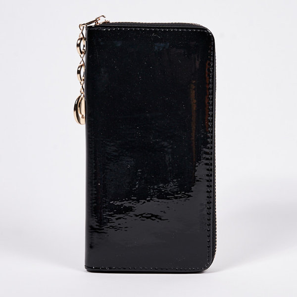 Великий чорний лакований гаманець - Аксесуари