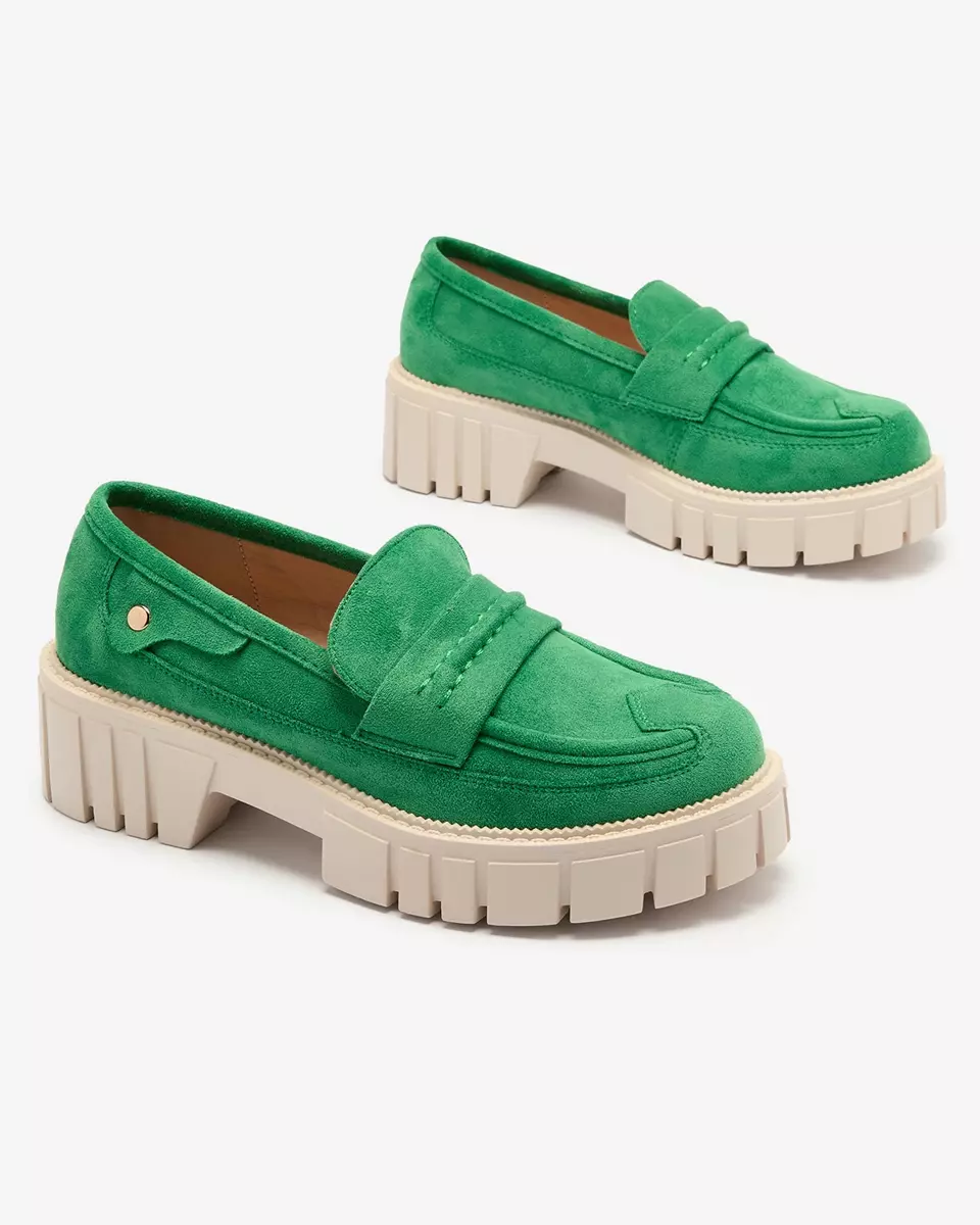 Зелені мокасини із замші Siherta- Footwear