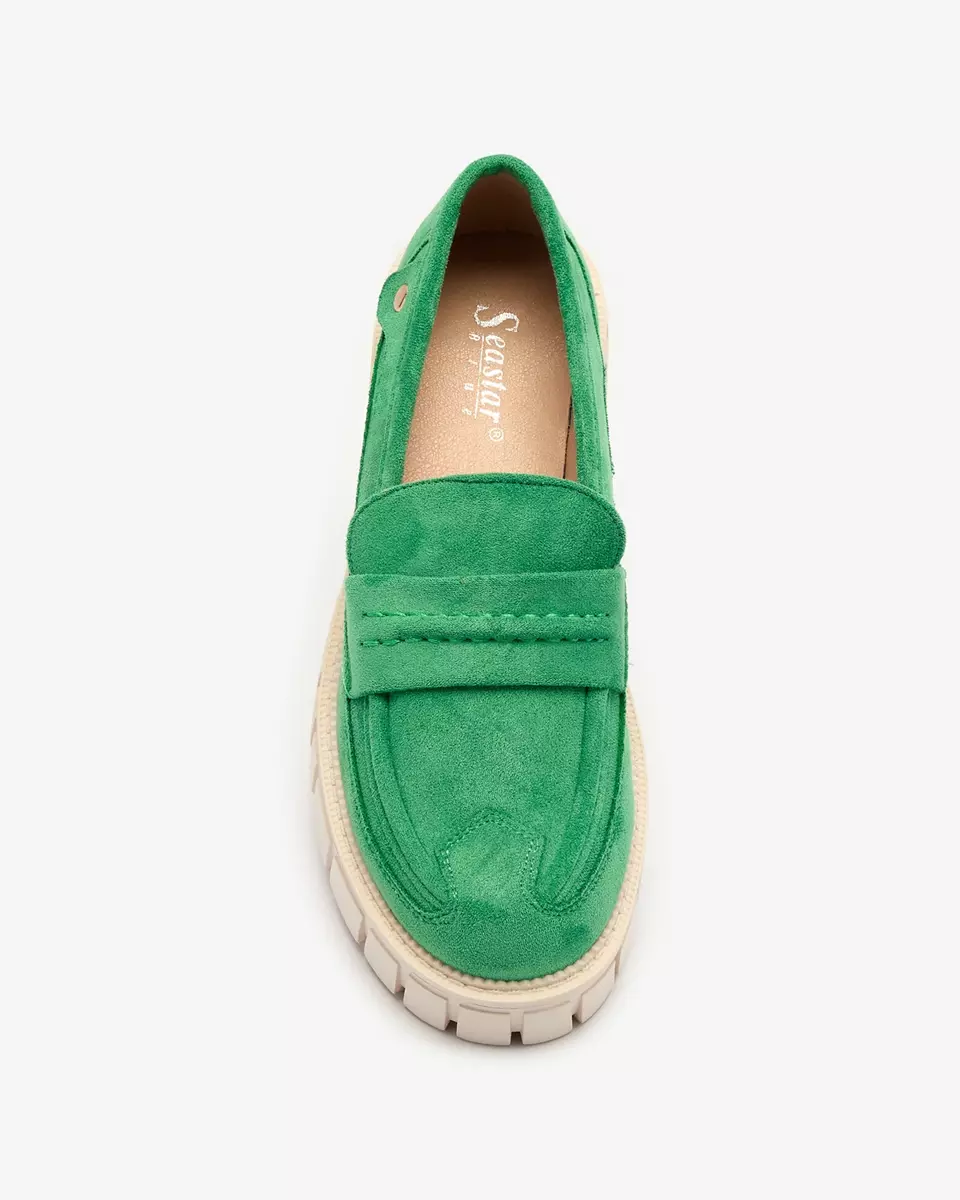 Зелені мокасини із замші Siherta- Footwear