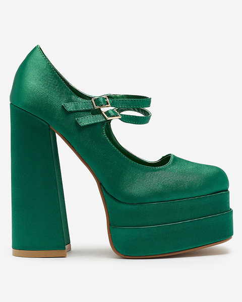 Зелені жіночі туфлі на високій шпильці Elika - Взуття