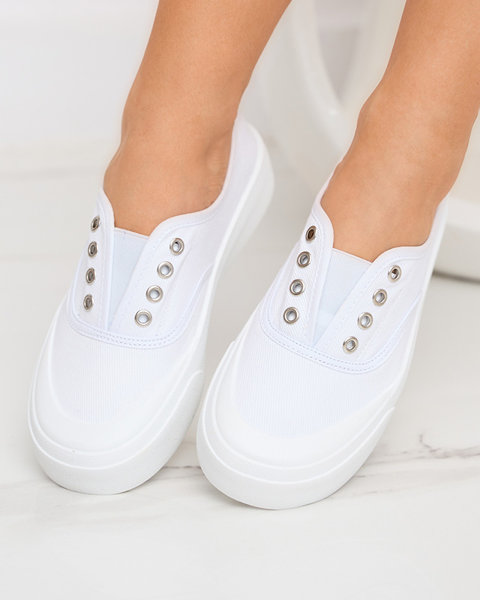Жіночі білі кросівки на більш товстій підошві Askol- Shoes