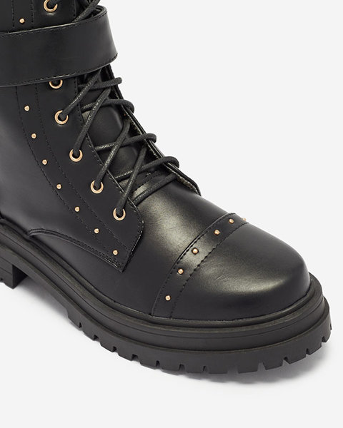 Жіночі черевики-ботфорти чорного кольору Ecillo- Взуття