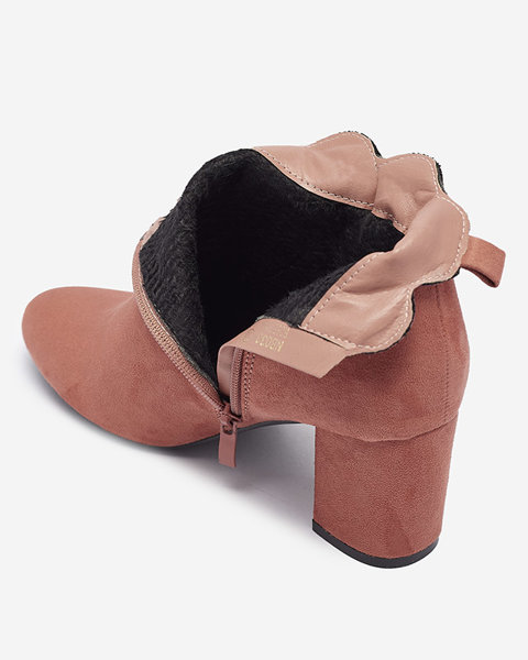 Жіночі черевики з екозамші Royalfashion темно-рожевого кольору Kernag
