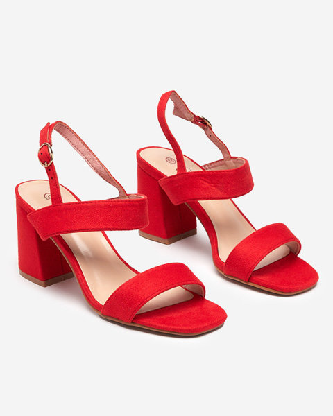 Жіночі червоні босоніжки на штирі Riddo- Footwear