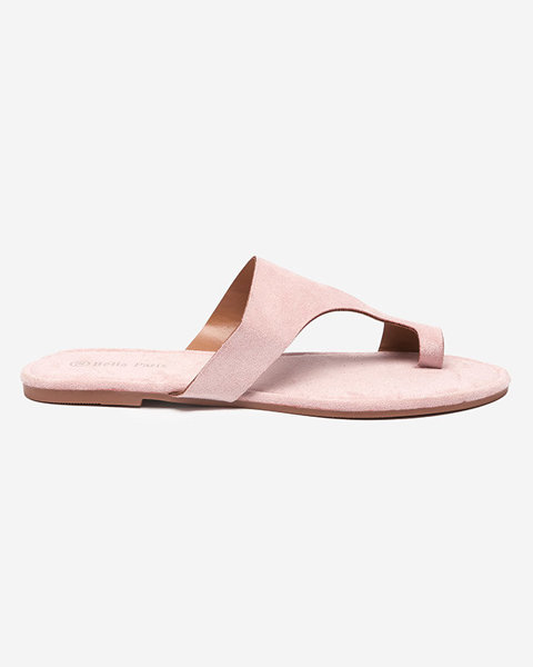 Жіночі еко замшеві рожеві тапочки Eku-Shoes