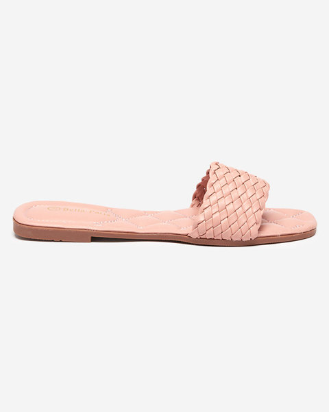 Жіночі рожеві тапочки з плетеною смужкою Cocota - Взуття