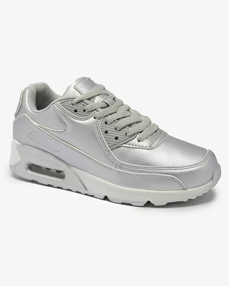 Жіночі спортивні туфлі на шнурівці сріблястого кольору Moteri - Взуття