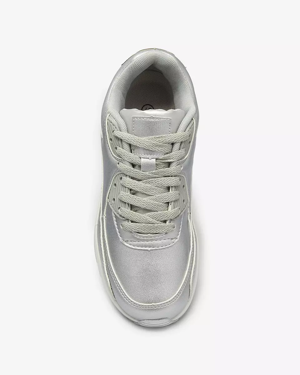 Жіночі спортивні туфлі на шнурівці сріблястого кольору Moteri - Взуття