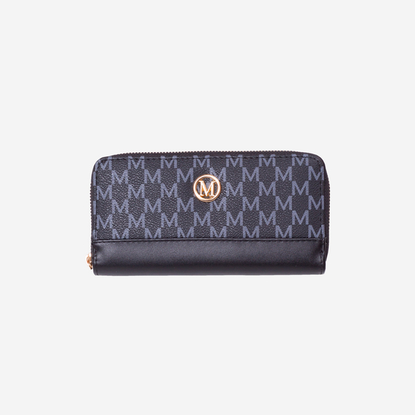 Жіночий візерунчастий гаманець з чорним оздобленням - Аксесуари